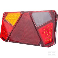 Kramp LA40048 Feu arrière multifonction LED, rond, 12-24V, Ø 115mm, 5 fiches,