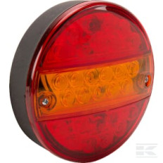 Kramp LA40022 Feu arrière multifonction LED carré, 12-24V, 121x101x56mm, 5-fiches,