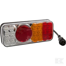 Kramp LA40020 Feu arrière LED, rectangulaire, 12-24V, 287.5x100.5x65mm, 5 fiches,