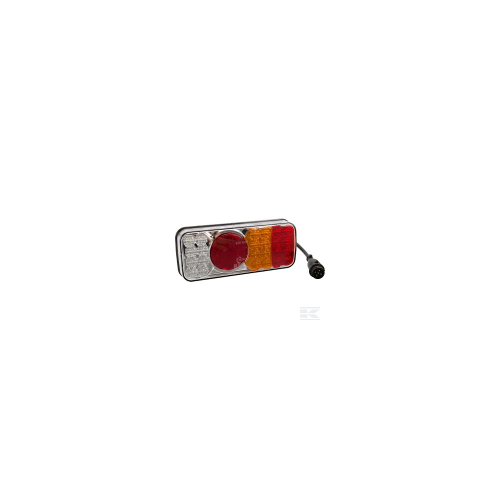 Kramp LA40020 Feu arrière LED, rectangulaire, 12-24V, 287.5x100.5x65mm, 5 fiches,