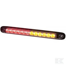 Kramp LA40032 Feu arrière LED rectangulaire droit, 12-24V, 200.5x85x40mm 5 plots,