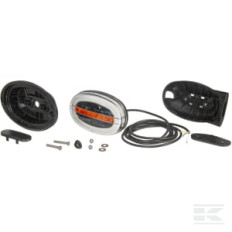 Kramp LA80034 Feu avant multifonction oval, 12-24V, 136.4x91x40mm