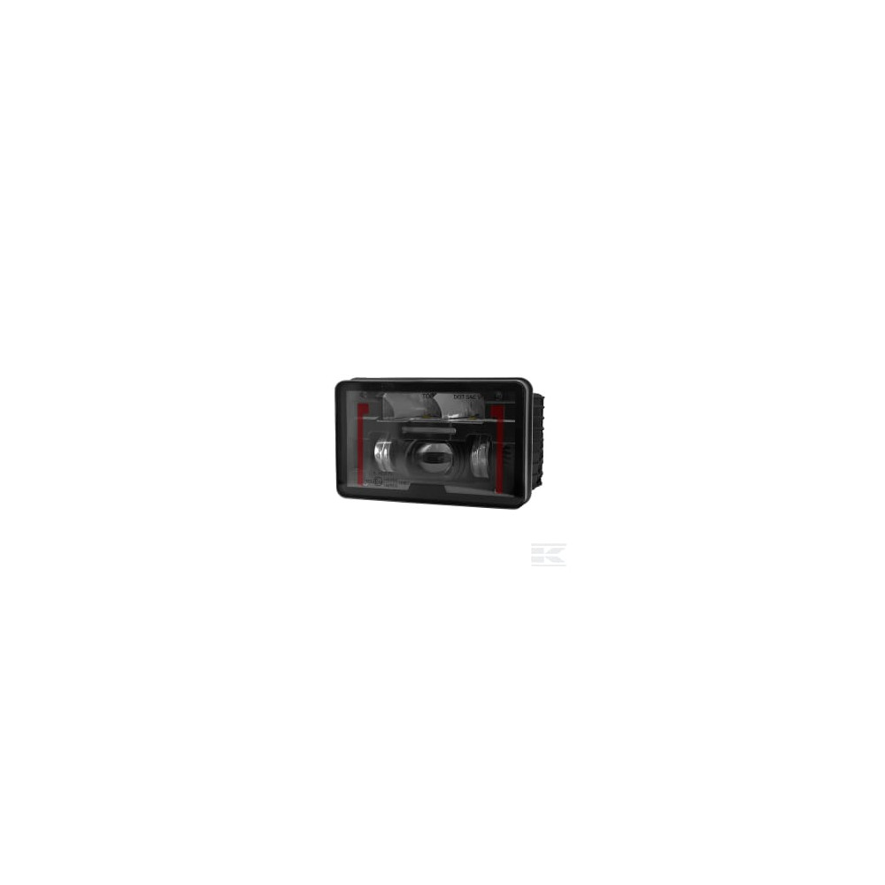 Kramp LA80065 Phare LED, 23/45W, rectangulaire, 12-24V, 168x107x82mm, feux de route/feux de croisement, chauffant