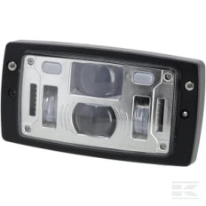 Kramp LA10425 Phare LED, 40/22W, rectangulaire, 10-30V, 185x102x82, feu de route/croisement, feu de position, connecteur H4