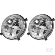 Kramp LA80055 Phares LED, 22/21 W, ronds, 9-36 V, Ø140 mm, feux de route/feux de croisement, connecteur H4, paire, Kramp