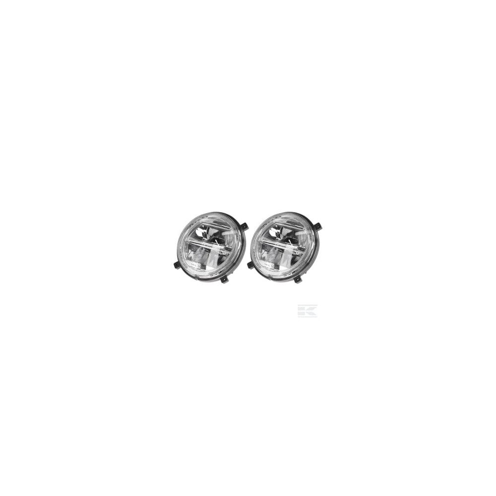 Kramp LA80055 Phares LED, 22/21 W, ronds, 9-36 V, Ø140 mm, feux de route/feux de croisement, connecteur H4, paire, Kramp