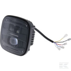 Kramp LA80070 Phare LED, 25/50W, carré, 10/30V, 126x126x82mm,