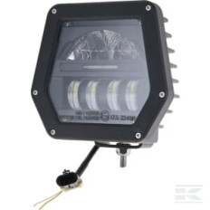 Kramp LA80075 Phare LED, 40/70W, carré, 10/30V, 181x173x97mm,