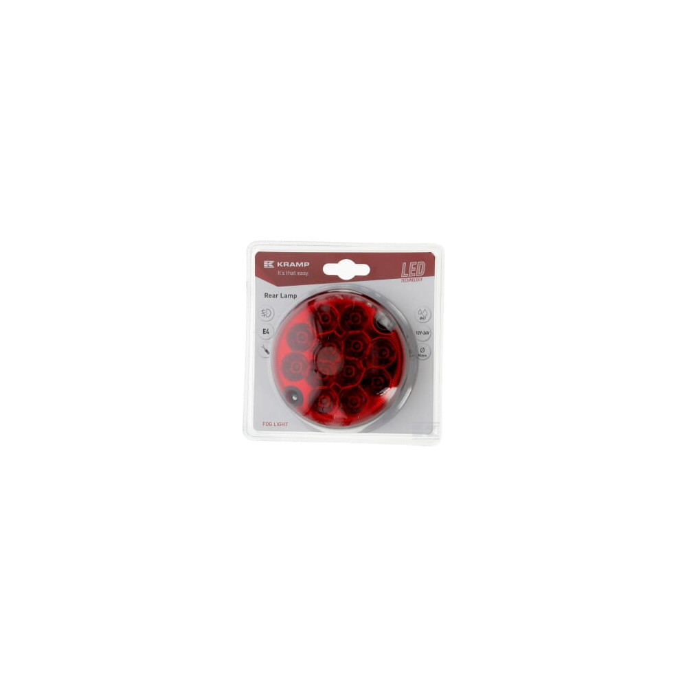 Kramp LA45021KR Feu antibrouillard LED, rond, 12/24V, Ø 95mm