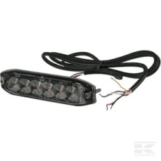 Kramp LA200763M Feu clignotant LED, rectangulaire, 10/30V, orange, 130x30x7mm, 6 LED's, Kramp