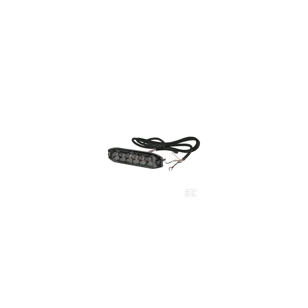Kramp LA200763M Feu clignotant LED, rectangulaire, 10/30V, orange, 130x30x7mm, 6 LED's, Kramp