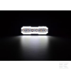 Kramp LA20165 Feu clignotant / feu de position avant LED, rectangulaire, 12/24V, orange/blanc, 129x41x14mm, 12/42 LED,Kramp