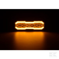 Kramp LA20164 Feu clignotant / feu de position latéral LED, rectangulaire, 12/24V, orange/orange, 129x41x14mm, 12/42 LED,Kram
