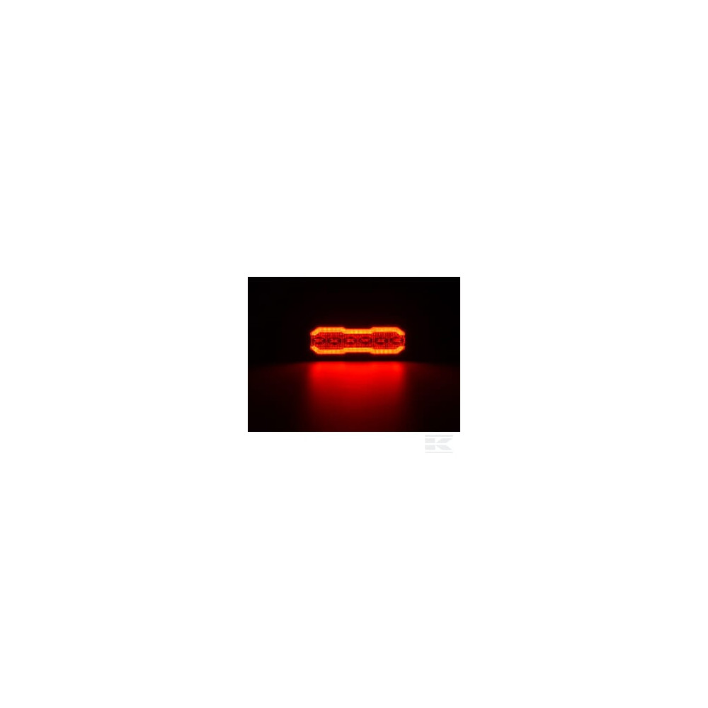Kramp LA20162 Feu clignotant / feu de position arrière LED, rectangulaire, 12/24V, orange/rouge, 129x41x14mm, 12/42 LED,Kramp