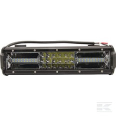 Kramp LA10301 Barre lumineuse LED, 81W, 7290lm, rectangulaire, 12/24V, blanc, 304x57mm, manchon d'extrémité de câble, Combo,