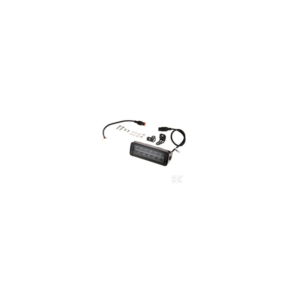 Kramp LA10811 Barre lumineuse de travail LED, 60W, 5040lm, rectangulaire, 12/24V, blanc/orange, 204x70x67mm prise Deutsch, Co