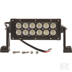 Kramp LA10302 Barre lumineuse LED, 36W, 3060lm, rectangulaire, 12/24V, blanc, 193x57mm, manchon d'extrémité de câble, Combo,