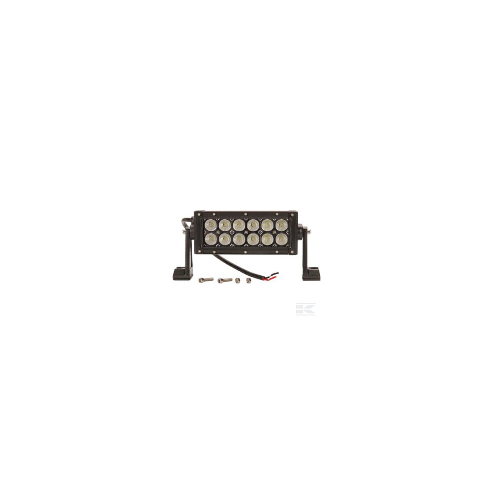 Kramp LA10302 Barre lumineuse LED, 36W, 3060lm, rectangulaire, 12/24V, blanc, 193x57mm, manchon d'extrémité de câble, Combo,