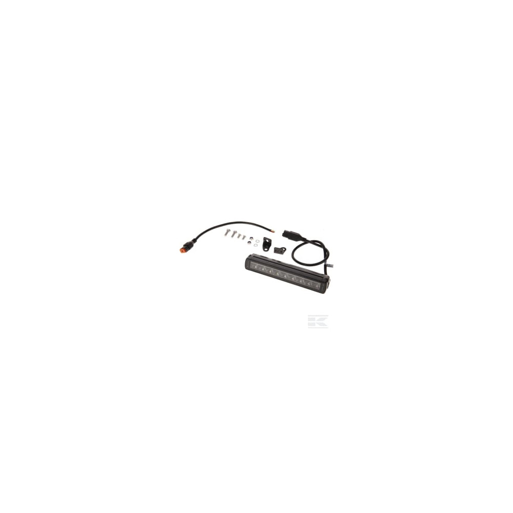 Kramp LA10820 Barre lumineuse de travail LED, 45W, 3780lm, rectangulaire, 12/24V, blanc/orange, 246x40x54mm prise Deutsch, Co