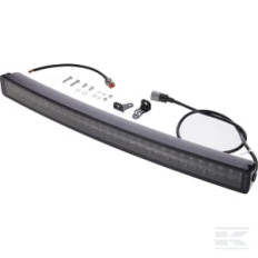 Kramp LA10818 Barre lumineuse de travail LED, 300W, 25200lm, rectangulaire, 12/24V, blanc/orange, 814,9x70x78,6mm prise Deuts