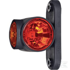 Kramp LA30014 Feu de gabarit LED, 0,7/1,4W, 12/24V, blanc/orange/rouge, 100x55x64mm, 3 LED, Kramp