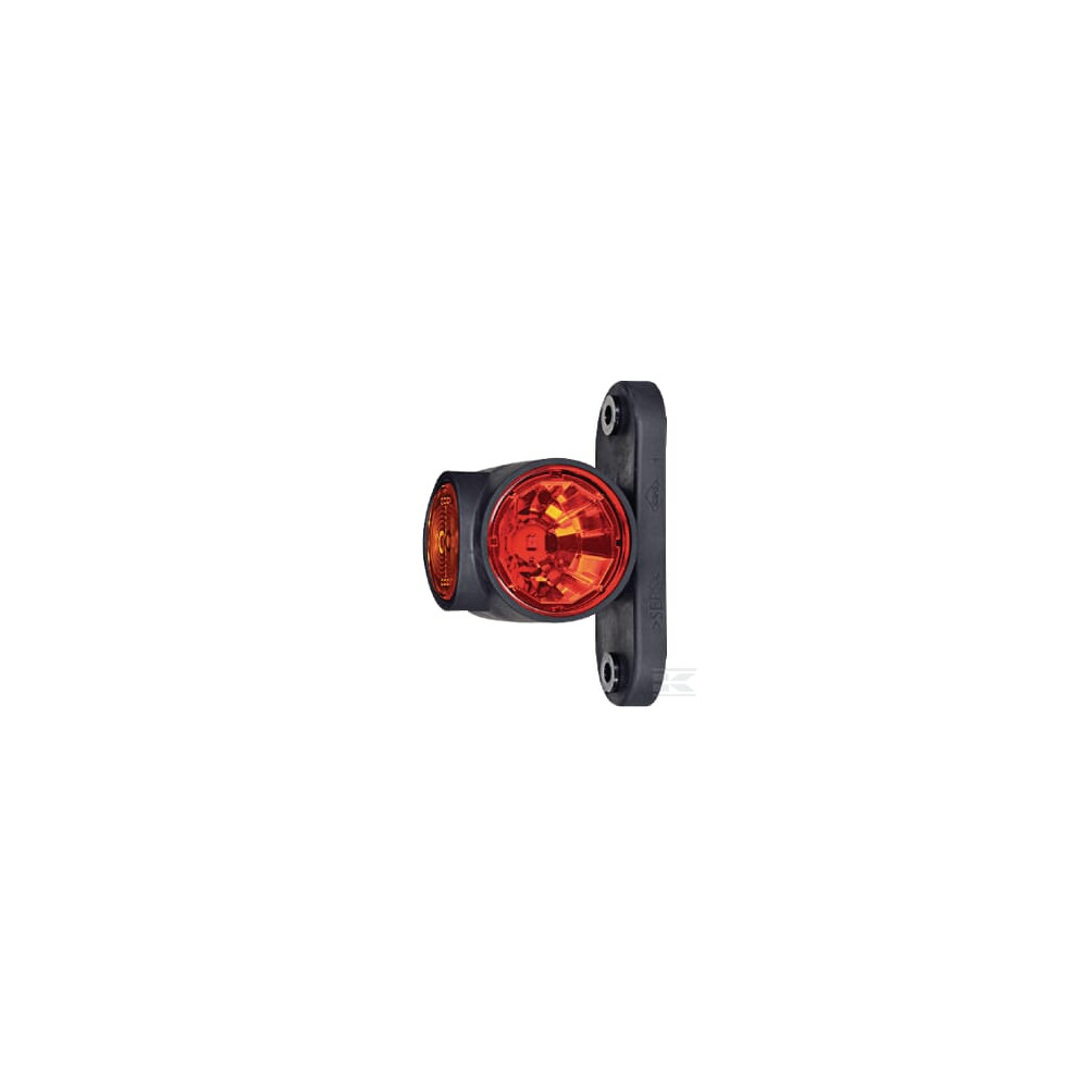 Kramp LA30014 Feu de gabarit LED, 0,7/1,4W, 12/24V, blanc/orange/rouge, 100x55x64mm, 3 LED, Kramp