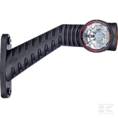 Kramp LA30018 Feu de gabarit gauche LED, 0,7/1,4W, 12/24V, blanc/orange/rouge, 125x55x175mm, 3 LED, Kramp