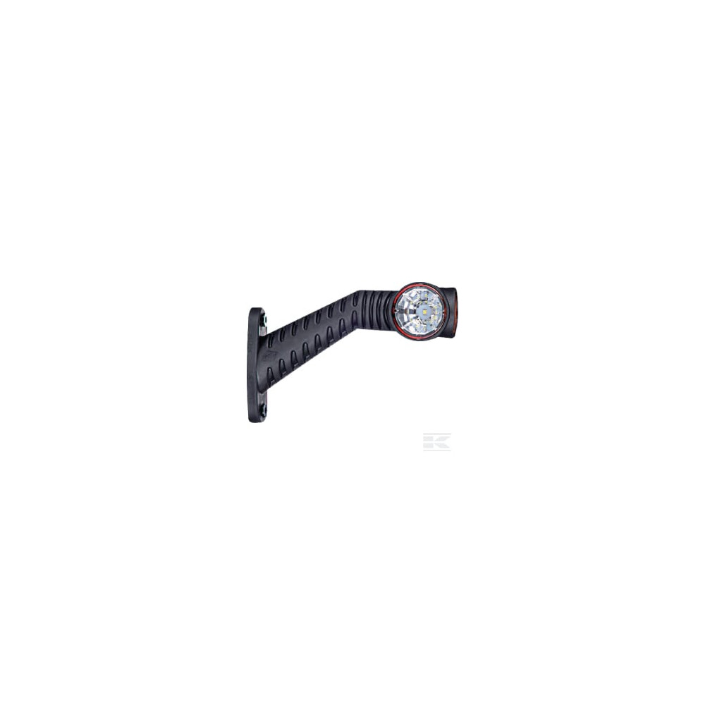 Kramp LA30018 Feu de gabarit gauche LED, 0,7/1,4W, 12/24V, blanc/orange/rouge, 125x55x175mm, 3 LED, Kramp