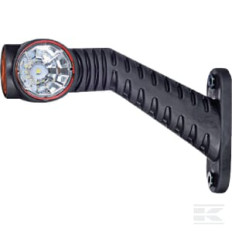 Kramp LA30019 Feu de gabarit LED, 0,7/1,4W, 12/24V, blanc/orange/rouge, 125x55x175mm, 3 LED, Kramp