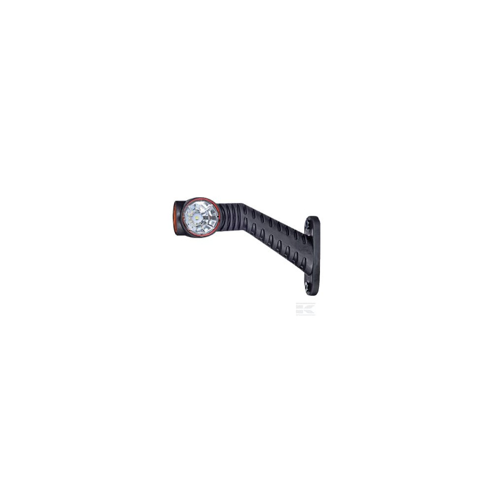 Kramp LA30019 Feu de gabarit LED, 0,7/1,4W, 12/24V, blanc/orange/rouge, 125x55x175mm, 3 LED, Kramp
