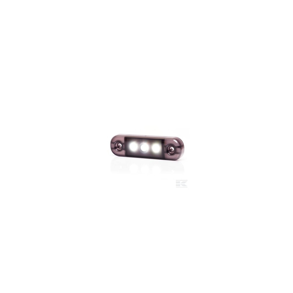 Kramp LA30098 Feu de gabarit avant LED, blanc, rectangulaire, 12-24 V, 84 x 24 x 10,4 mm
