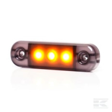 Kramp LA30099 Feu de gabarit latéral LED, orange, rectangulaire, 12-24 V, 84 x 24 x 10,4 mm