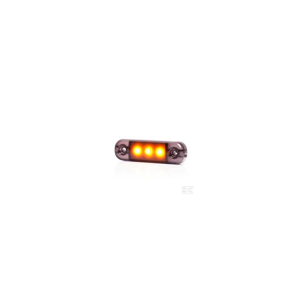 Kramp LA30099 Feu de gabarit latéral LED, orange, rectangulaire, 12-24 V, 84 x 24 x 10,4 mm