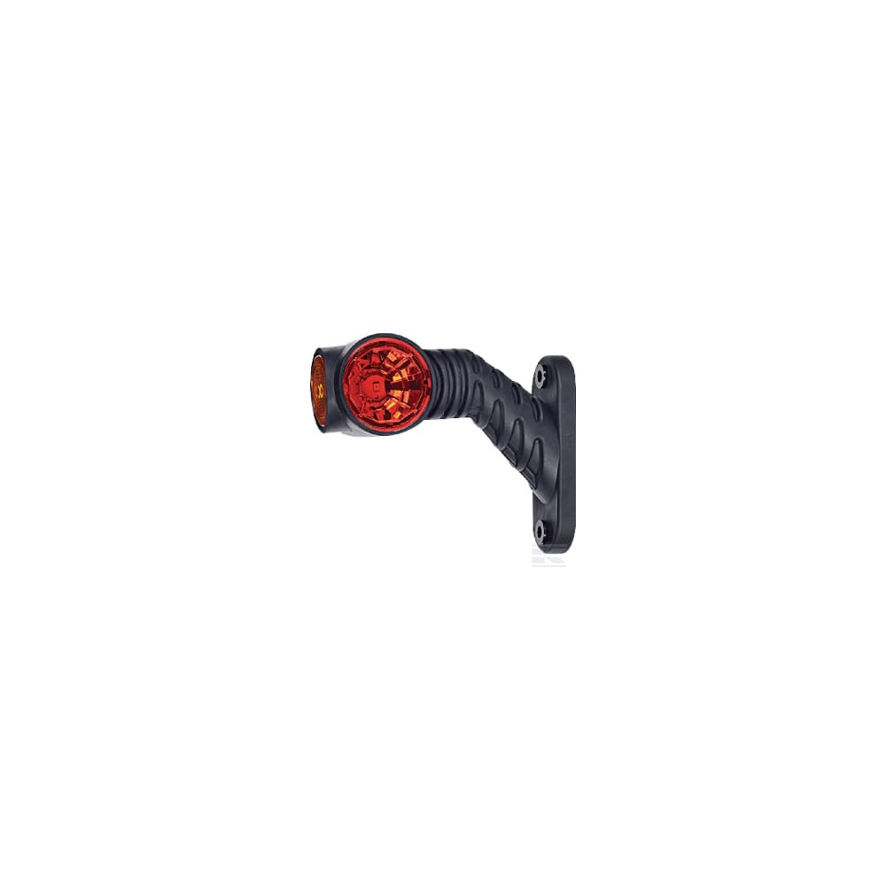 Kramp LA30016 Feu de gabarit LED, 0,7/1,4W, 12-24V, blanc/orange/rouge, 110x55x125mm, 3 LED, Kramp