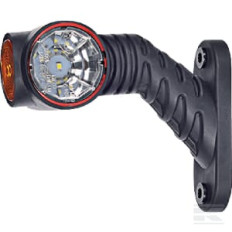 Kramp LA30017 Feu de gabarit droit LED, 0,7/1,4W, 12/24V, blanc/orange/rouge, 110x55x125mm, 3 LED, Kramp
