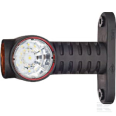 Kramp LA30015 Feu de gabarit LED, 0.7/1.4W, 12/24V, blanc/orange/rouge 100x55x118mm, 3 LED's, Kramp