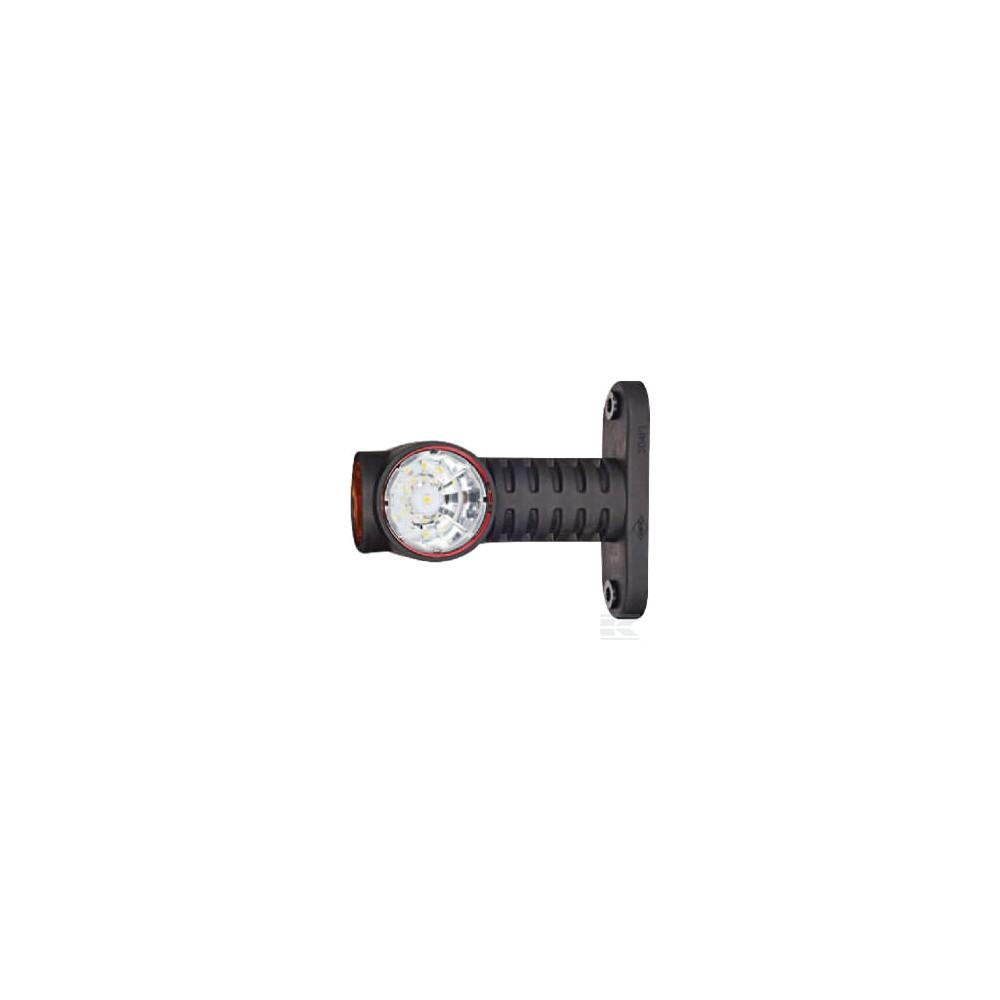 Kramp LA30015 Feu de gabarit LED, 0.7/1.4W, 12/24V, blanc/orange/rouge 100x55x118mm, 3 LED's, Kramp