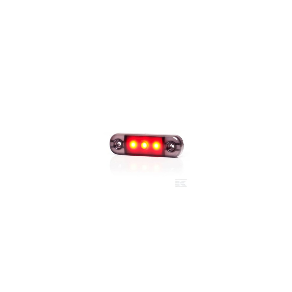Kramp LA30097 Feu de gabarit arrière à LED, rouge, rectangulaire, 12-24 V, 84 x 24 x 10,4 mm