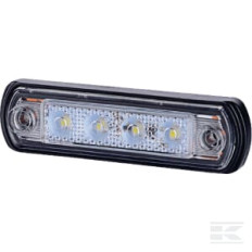 gopart LA35056 Feu de gabarit LED, 0.5/1W, rectangulaire, 12/24V, blanc, 82x31x15mm, 4 LED's, gopart