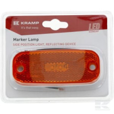 Kramp LA35061KR Feu de gabarit LED, rectangulaire, 12/24V, ambre, 111x45x15mm