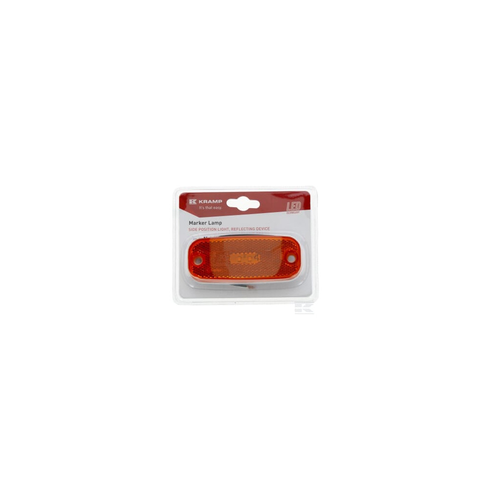 Kramp LA35061KR Feu de gabarit LED, rectangulaire, 12/24V, ambre, 111x45x15mm