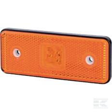 gopart LA35053 Feu de gabarit LED, 0.4/0.7W, rectangulaire, 12/24V, orange, 112x45x11mm, 3 LED's, gopart