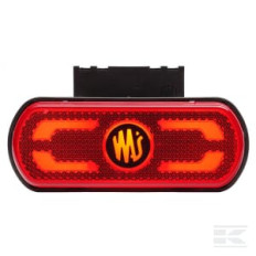 Kramp LA30081 Feu de position LED, rouge, rectangulaire, 12-24V, 133.8x53x25mm, "SAFETY LINE", Kramp