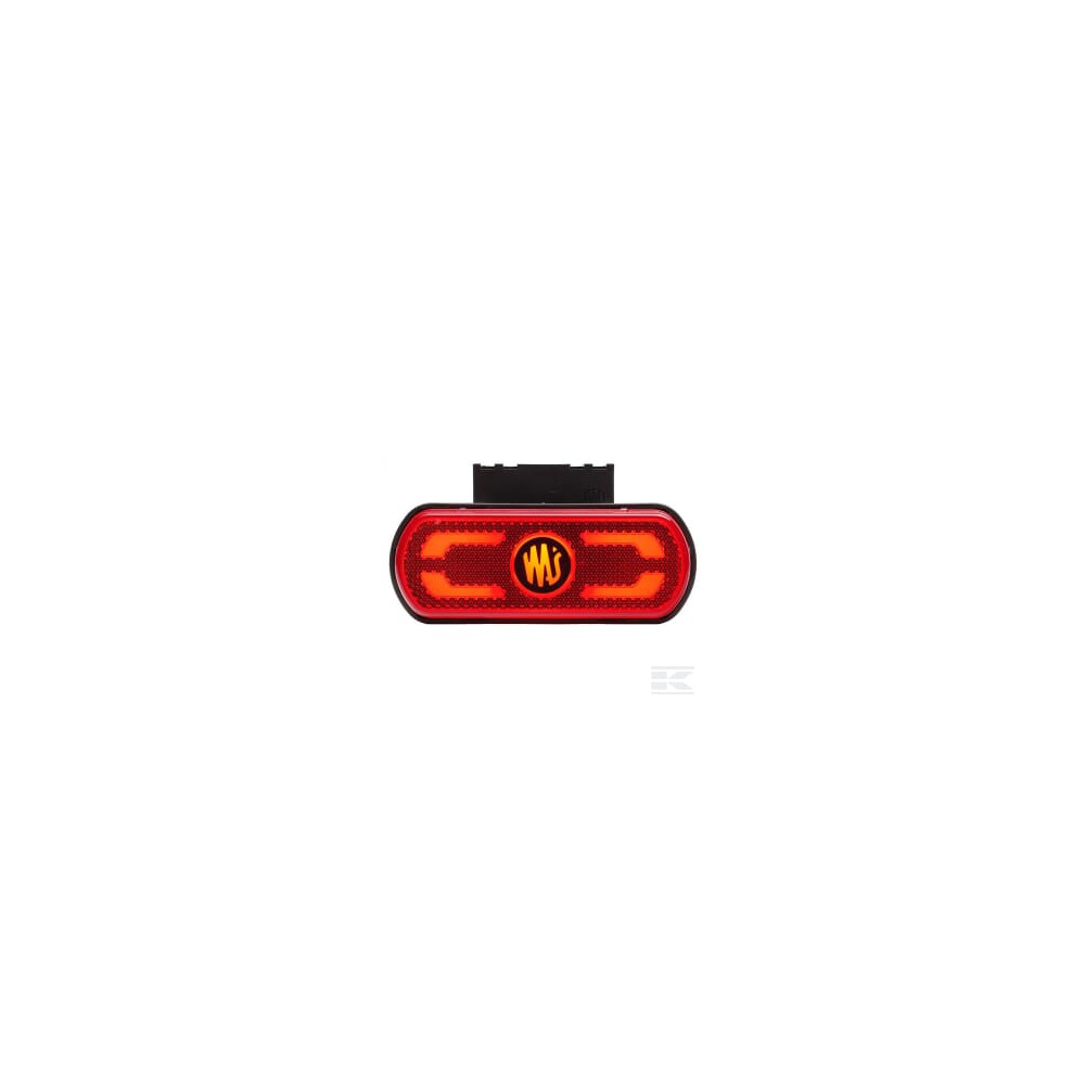 Kramp LA30081 Feu de position LED, rouge, rectangulaire, 12-24V, 133.8x53x25mm, "SAFETY LINE", Kramp