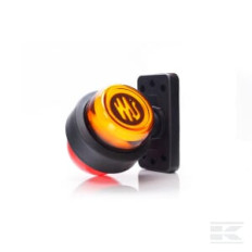 Kramp LA30085 Feu de gabarit arrière LED, rotatif, rouge/orange, 12-24 V, 108 x 98 x 79 mm
