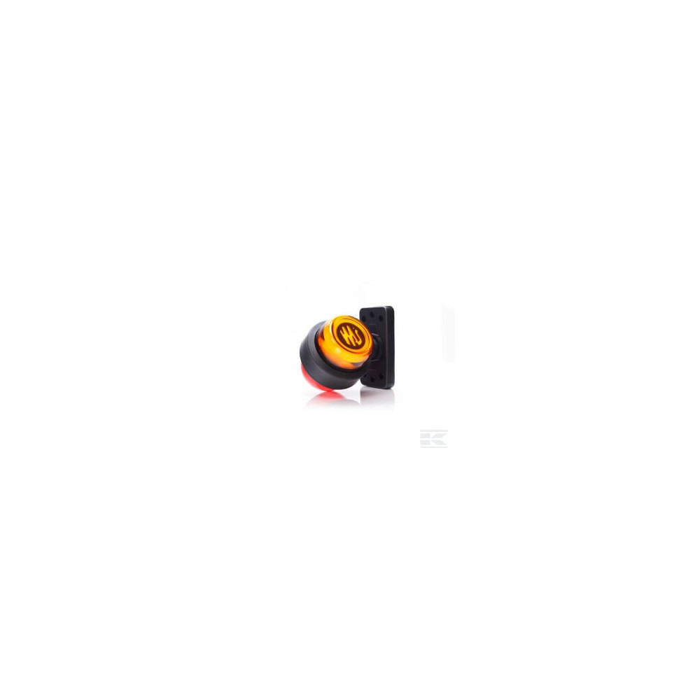 Kramp LA30085 Feu de gabarit arrière LED, rotatif, rouge/orange, 12-24 V, 108 x 98 x 79 mm