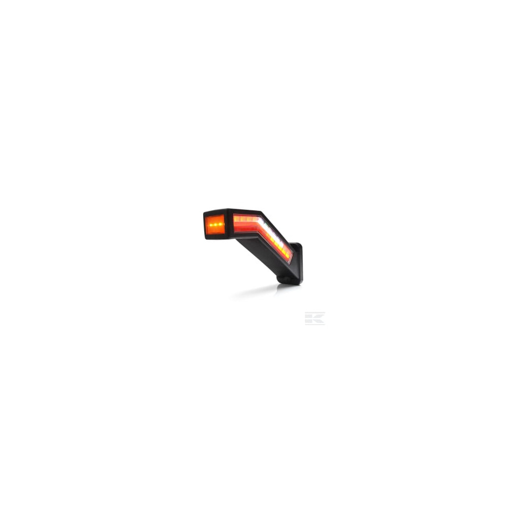 Kramp LA30070L Feu arrière multifonction LED, gauche, rouge/orange/blanc, 12-24 V, 238 x 181 x 72 mm