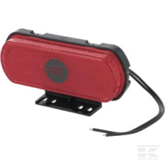 Kramp LA30171 Feu de gabarit LED, rouge, rectangulaire, 12-24V, 133,8x53x25mm, "SAFETY LINE", Kramp