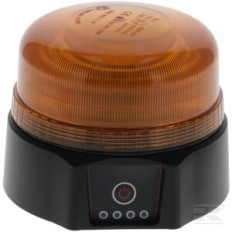 Kramp LA20091 Balise LED, rechargeable, télécommande, 19W, ambre, magnétique, diamètre 114 x104mm