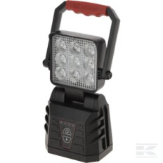 Kramp LA8333 Phare de travail à LED rechargeable, blanche/orange, 9 LED haute puissance, avec support mural